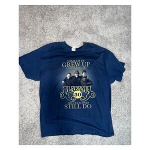 navy blue Alabama 50th Anniversary Tour t-shirt